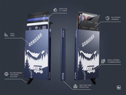 Etui na karty kredytowe RFID ZEN "I'D RATHER BE CAMPING"