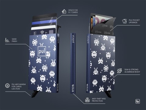Etui na karty kredytowe RFID ZEN "SPACE INVADERS"