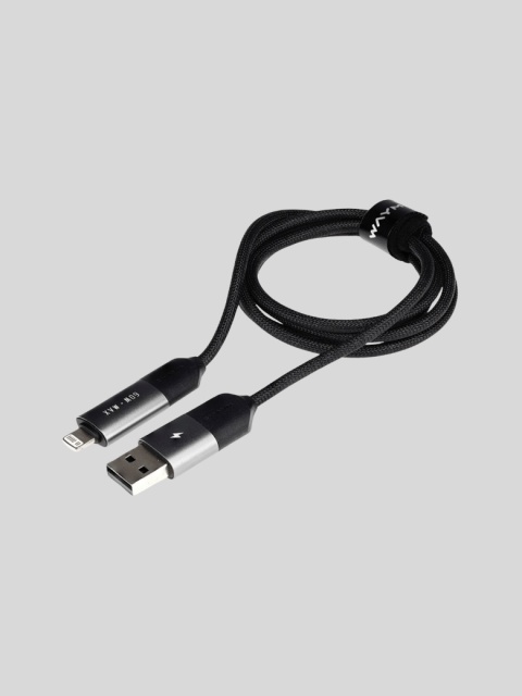 WAYME Kabel 4w1 USB-C → USB-C → Lightning 100 cm – 60W – czarny
