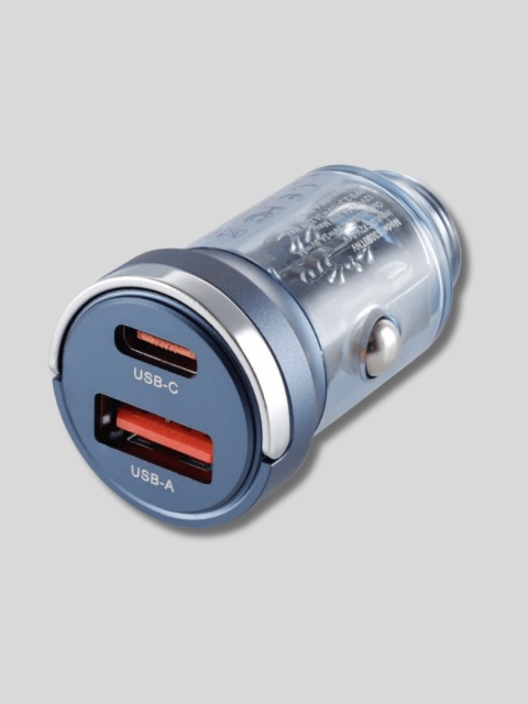 WAYME Ładowarka samochodowa 12/24V 18W USB + USB-C PD 33W z pierścieniem