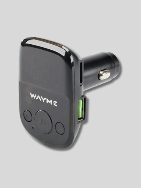 WAYME Transmiter FM 12-24V + USB QC3.0 + Auto-ID + Woltomierz + HandsFree