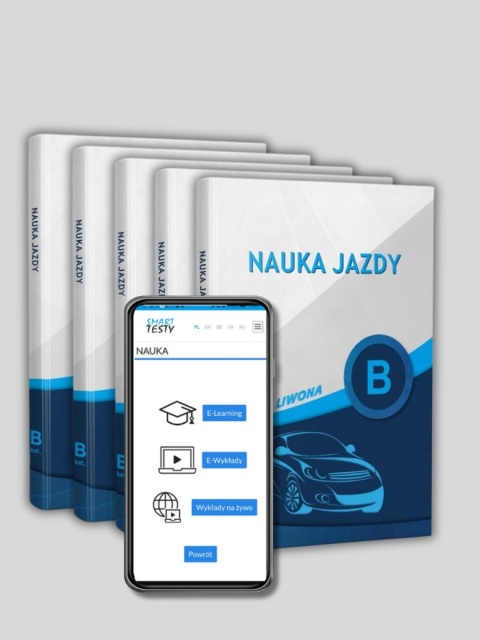 Zestawy: Książki "Nauka Jazdy kat. B" + Kody Dostępu do Testów Online