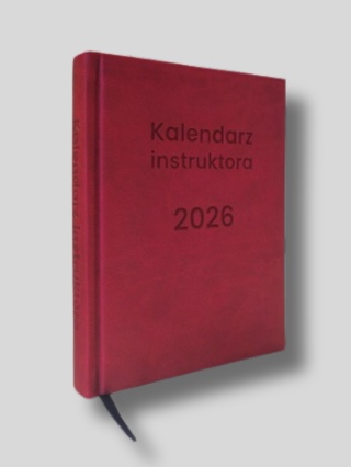 Kalendarz Instruktora Nauki Jazdy 2026 | A5 | Liwona | szary, bordo, niebieski